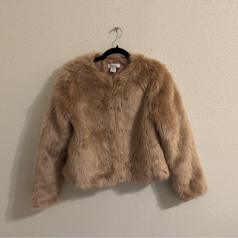 Rachel Zoe Faux Fur Blush Pink Jacket - Size M